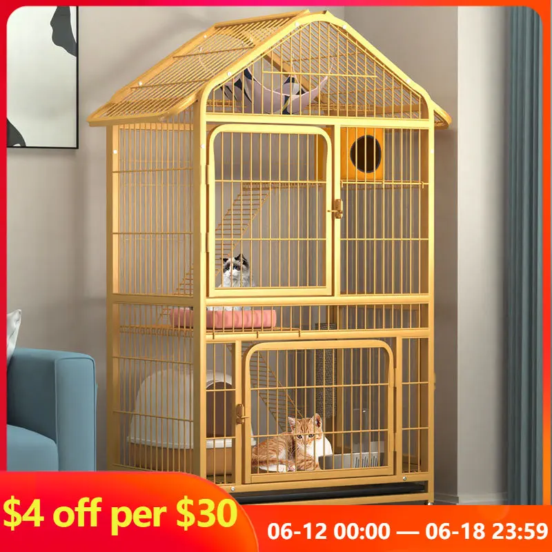 Cage Villa 3 Storey Super Large Free Space Wholesale Cat Cage Luxury Cat House Cat House Cat