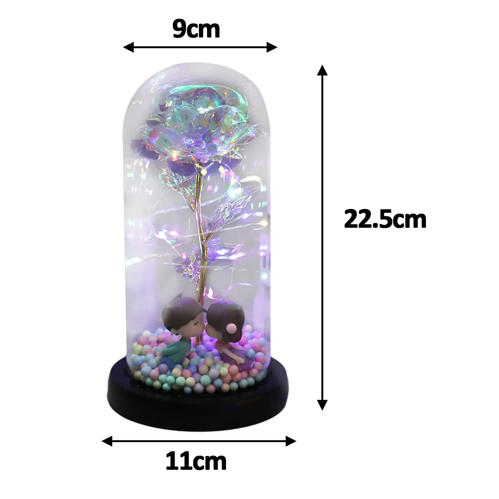 Preserved Rose Flower Romantic Love Rose for Grandma with Led Lights Valentines