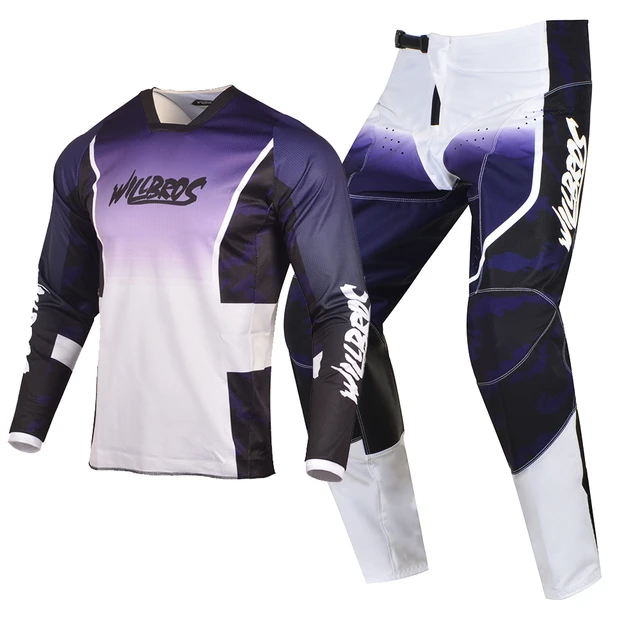 Willbros-traje de Motocross para hombre y mujer, conjunto de Jersey y  pantalones Combo de MTB, BMX, DH, Enduro Dirt Bike, ropa de carreras