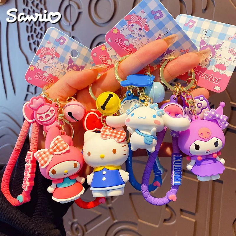 

Оригинальный Sanrio аниме брелок для ключей Kuromi Cinnamoroll милая девушка подвеска на рюкзак HelloKitty MyMelody брелок праздничный подарок Kawaii