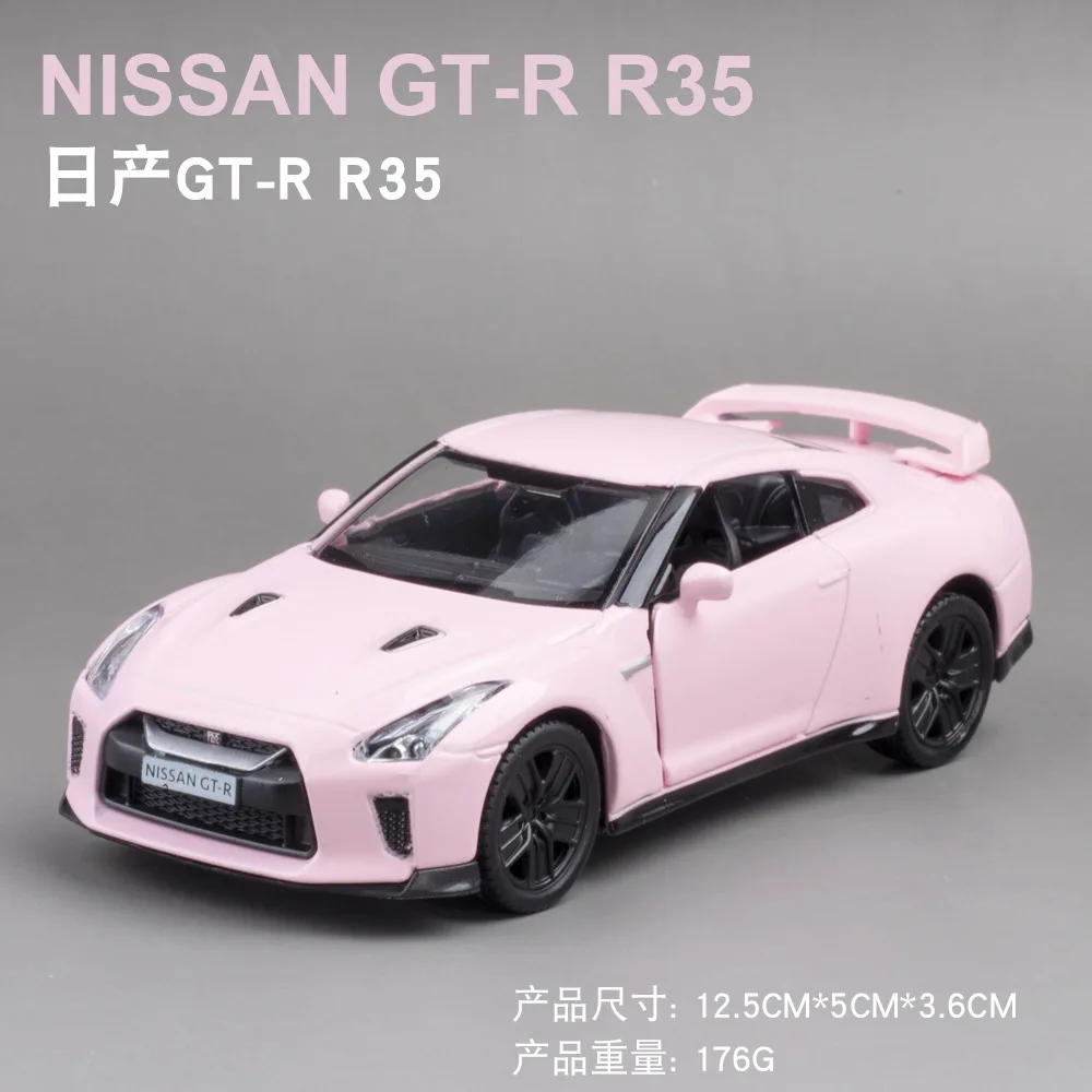 1:36 Pink Mercedes Benz BMW Porsche Alloy Sports Car Series Model Decoration Children's Toy Gifts 6