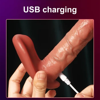 Remote Vibrator For Women Wearable Dildo Heating Telescopic Vagina Massage G Spot Clitoris Stimulate Masturbator Sexy Toy Female 5