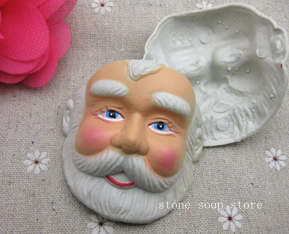 1-8pcs Mini Santa Claus Face Christmas Decorations Plastic Santa Head Accessories Diy Craft Ornament 4 Styles christmas decorations