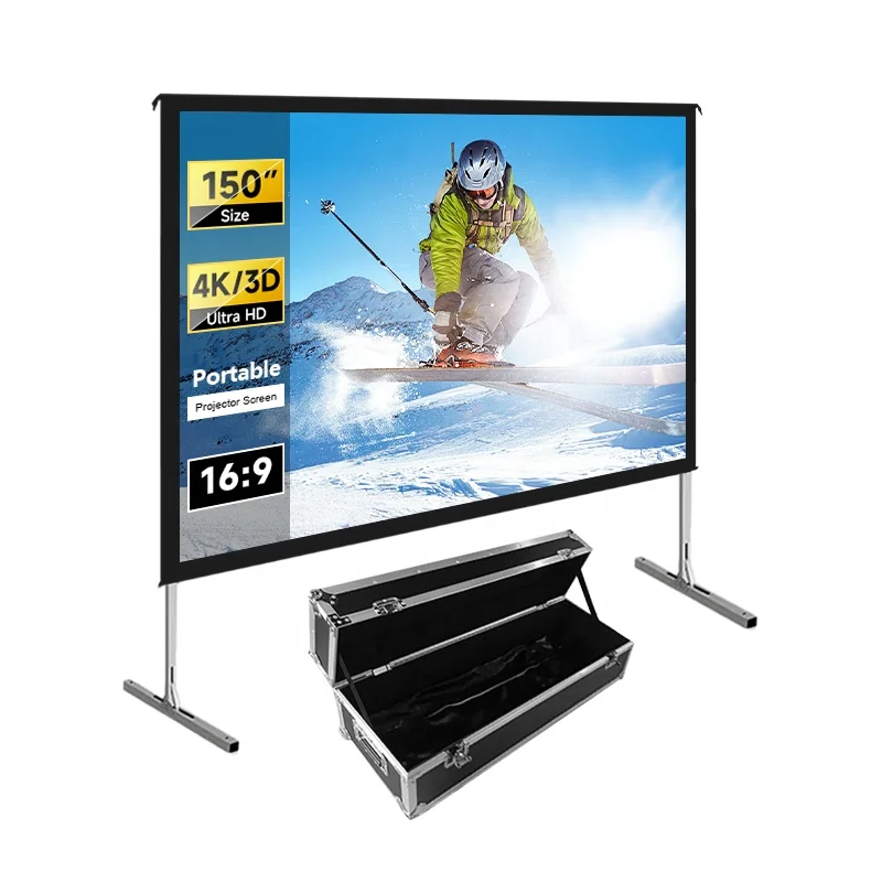 High Quality Folding Portable Film Screen 150 Inch Folding Portable Film Screen With Travel Case 16:9 Projector Screen Stand lq121s1lg88 12 1 inch lcd panel screen lq121s1lg88 100% test good quality