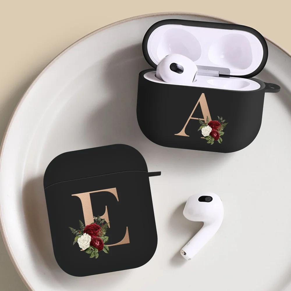 Custodia Protettiva Per Airpods Pro 2 3 2023 Flower Lettera Iniziale Dell'Alfabeto Per Airpods 3 2 1 Copertura Per Cuffie Wireless Generacion
