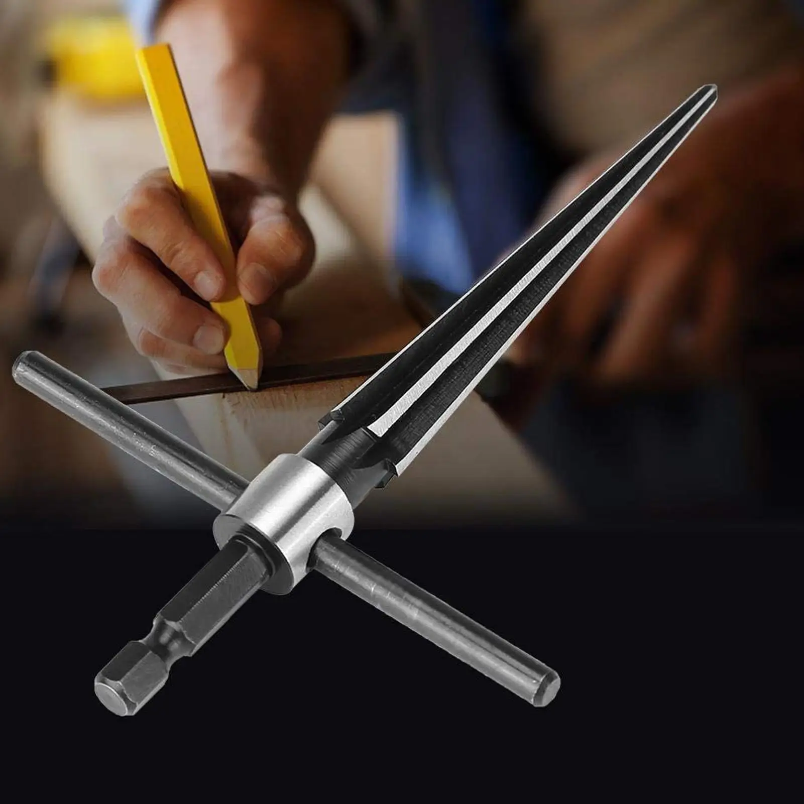 5-16mm 3-13mm Tapered 6 Flute Hole Reamer with Hex Shank & T-Handle for Woodworking - Precision Tool 3