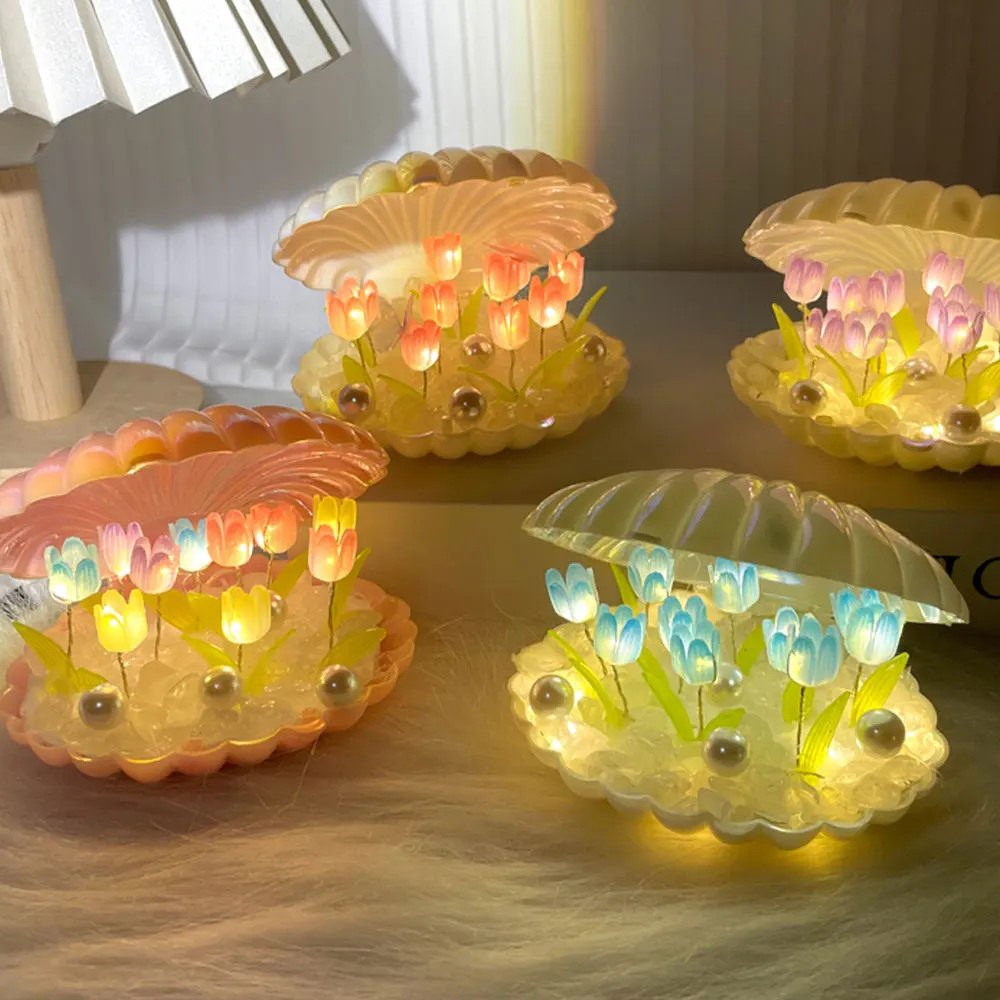 Tulip Night Lamp Handmade DIY For Home Decor Bedroom