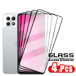 4 - Pack Full Cover 9H Tempered Glass Screen Protector for T - Mobile REVVL 7 (4 Front Glass)