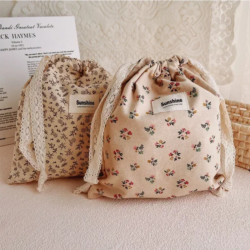 Printed Flower Mommy Bag Baby Diaper Bag Cotton Nappy String Pocket Stroller Carry Pack Travel Outdoor Diaper Storage for diaper bag,maternity bag