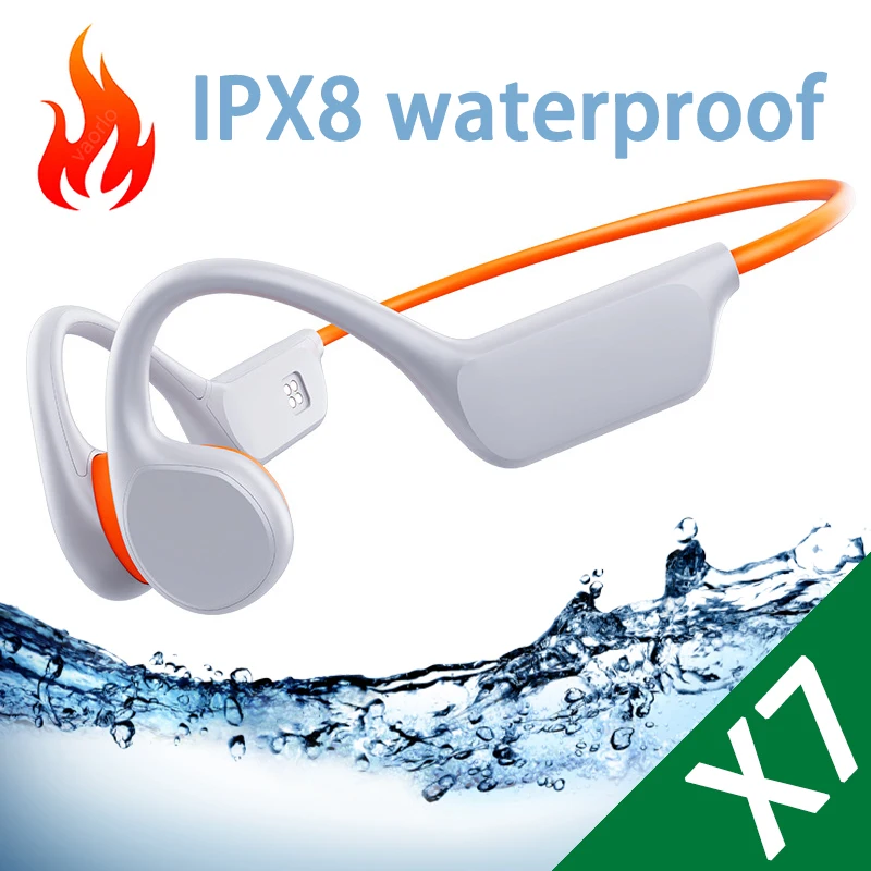 IPX8 防水骨伝導ヘッドフォン X7 Bluetooth 32 ギガバイト MP3 水泳