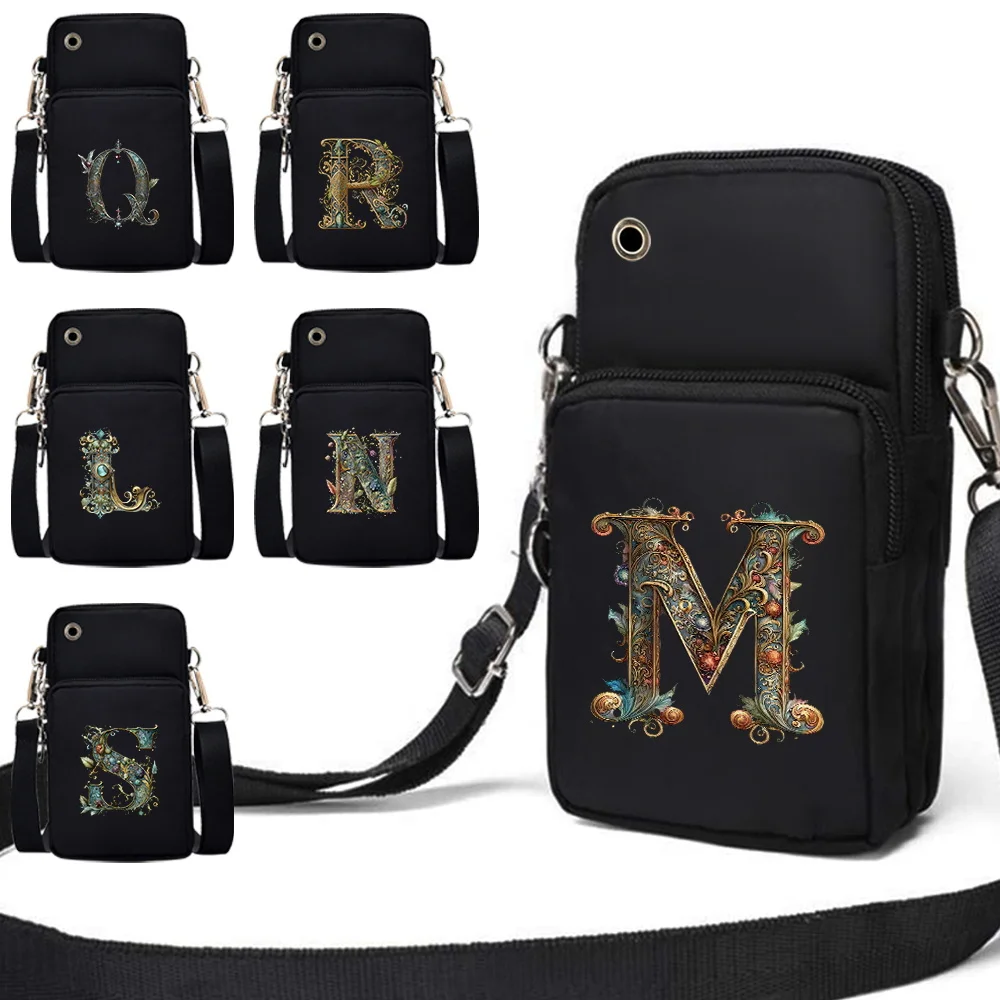 

Canvas Mobile Phone Purse Small Crossbody Bag Mobile Phone Bag Women's Purse Graphic Series Travel Shoulder Bag 2024 New