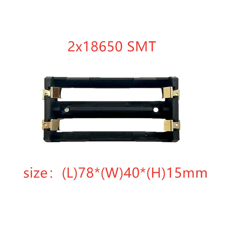 18650 SMD 배터리 박스 보관 케이스, 18650 SMT 배터리 홀더 컨테이너 파워 뱅크, 브론즈 핀, 충전식 SMT 1X 2X 3X 4