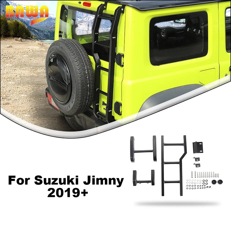 Aluminum Alloy Trunk Climbing Ladder Tailgate Rack For Suzuki Jimny External Car Accessories
