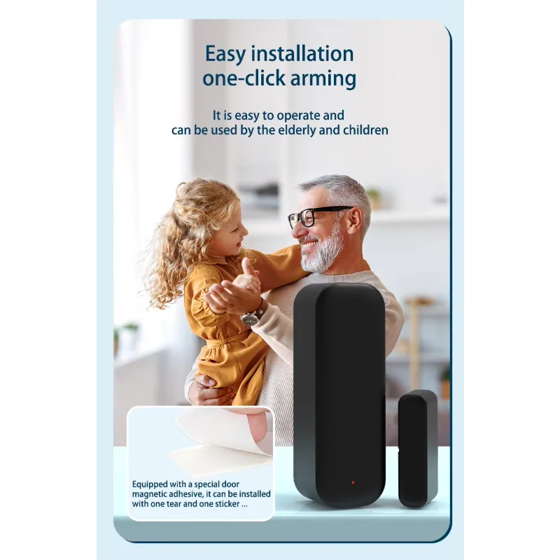 For Smart Home Smart Life APP Remote Control Compatible with Alexa Tuya Zigbee 3.0 Door Sensor Window Sensor Contact
