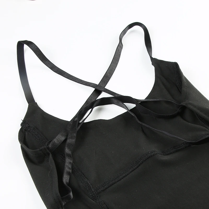 Conjunto deportivo de dos piezas, ajustado, sexy, con espalda cruzada y top corto de manga larga con costuras abiertas para mujer