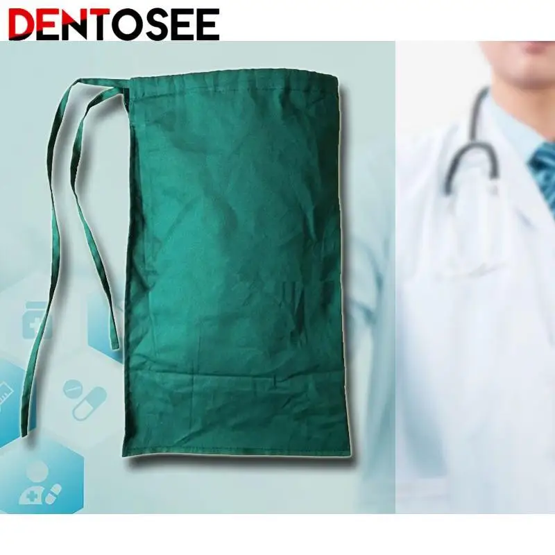 

Зеленая хирургическая ткань с хлопковым шариком, карманная тканевая сумка, карман с кулиской для рта, темного орального зуба