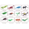 12PCS Simulation Plastic PVC Mini Insect Animals Models Spider Cockroach Beetle Grasshopper Dragonfly Ant Mantis Educational Toy 5