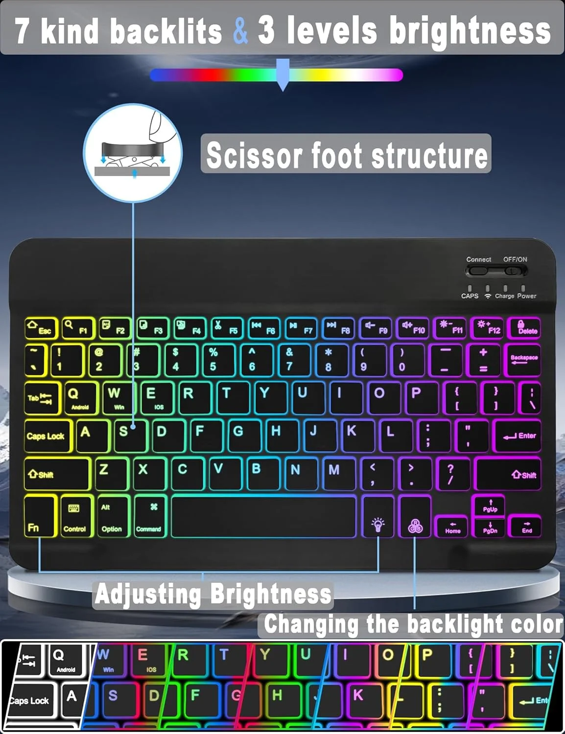 Versatile Keyboard Case with Mouse and Stylus - Detachable