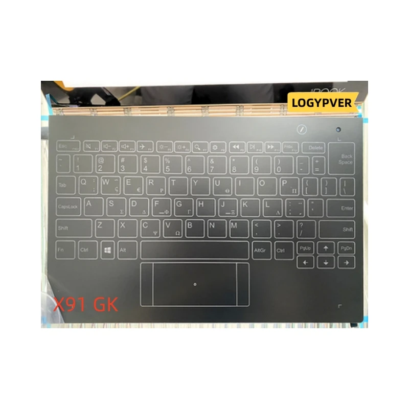 Montagem de Teclado para Lenovo Yoga Book Eua Reino Unido br sp gr fr it X90 Yb1-x90l Yb1-x90f Yb1-x90 X91 X91l X91f - Imagem 3
