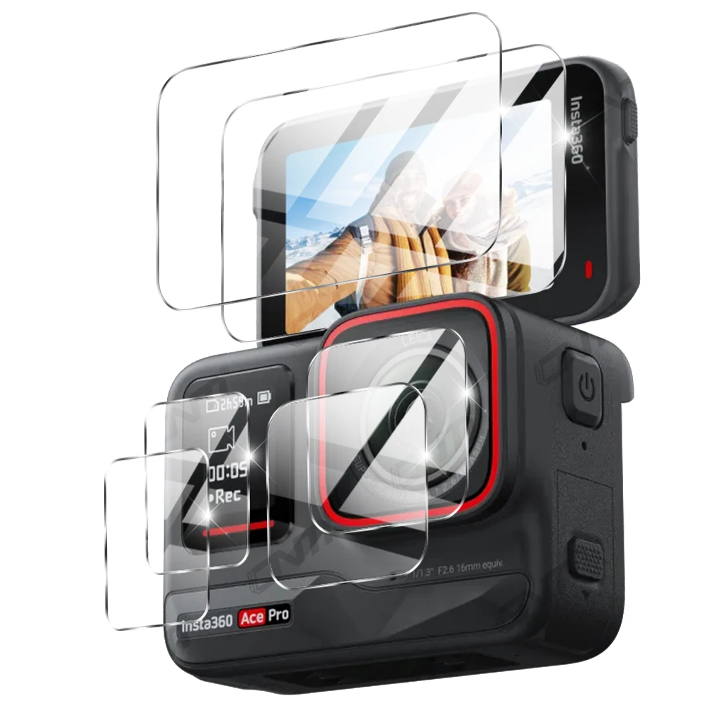 Lot De 3 Films Protecteurs En Verre Trempé 9H Pour GoPro Max 2 / Max 1 - Anti-Rayures, Anti-Bulles - Clarté HD 99,99%