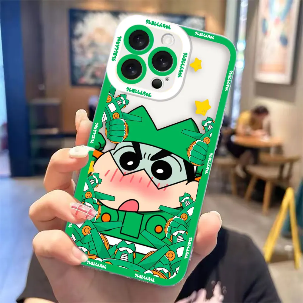 Transparent Cartoon Crayon-Shin Chan Phone Cover