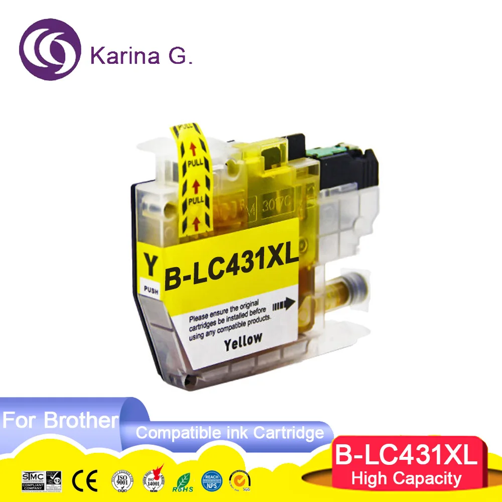 High capacity LC431XL 431XL LC431 Compatible Ink Cartridge For  DCP-J1050DW,DCP-