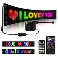 LED Matrix Pixel Panel, Scrolling Bright Advertising LED Signs, Flexible USB 5V LED Car Sign Bluetooth App Control 1