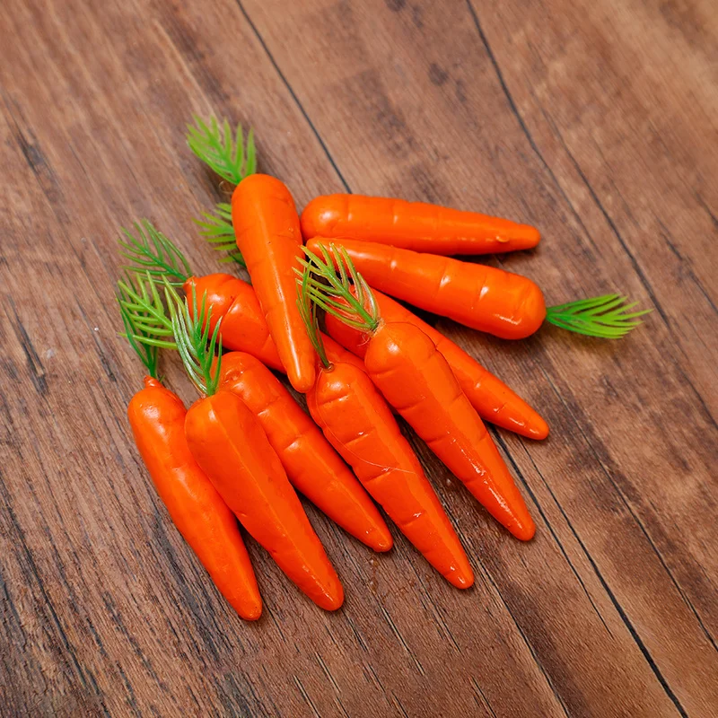 Tanie 5/10/20pcs Simulation Mini Carrot Easter Decoration Supplies Foam Simulation Vegetable Carrot Children Easter Gift sklep