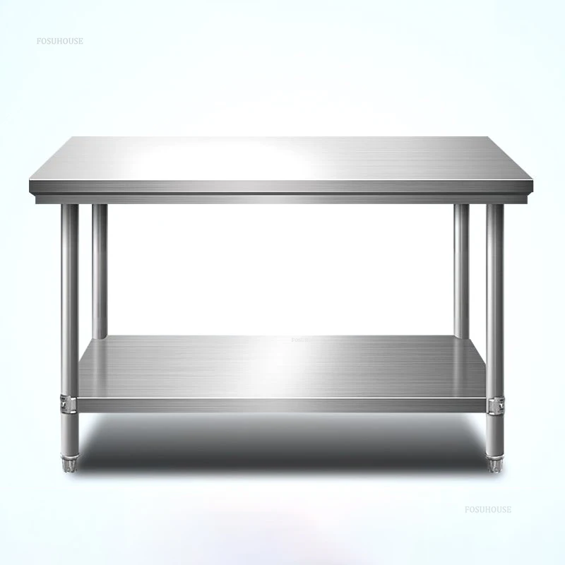Multilayer Kitchen Cabinets Kitchen Stainless Steel Workbench Commercial Console Furniture Mordern Simple Operation Desk
