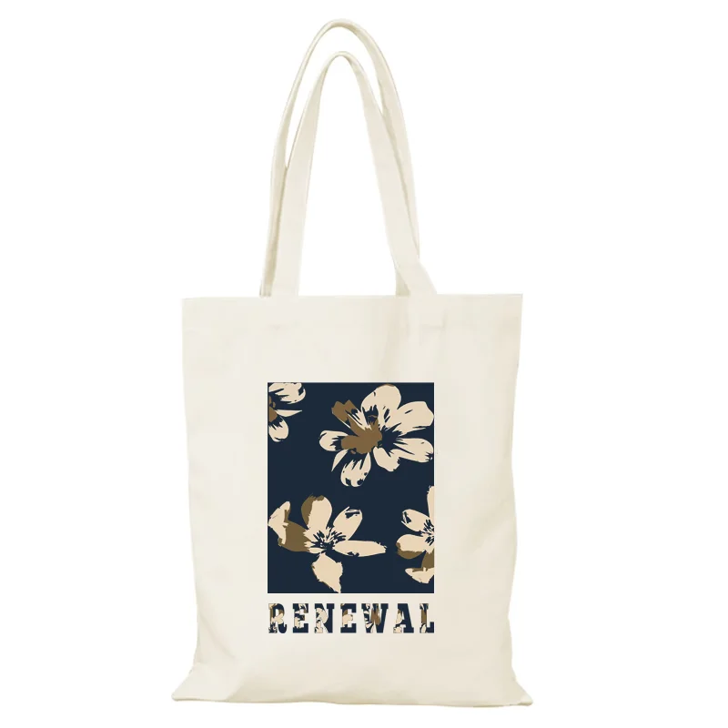 Dame Taschen Blumen frauen Einkaufstasche Mode Neue Handtaschen Leinwand Einkaufstasche Frau Eco Shopper Strand Tuch Handtasche Schulter die – Detail 10