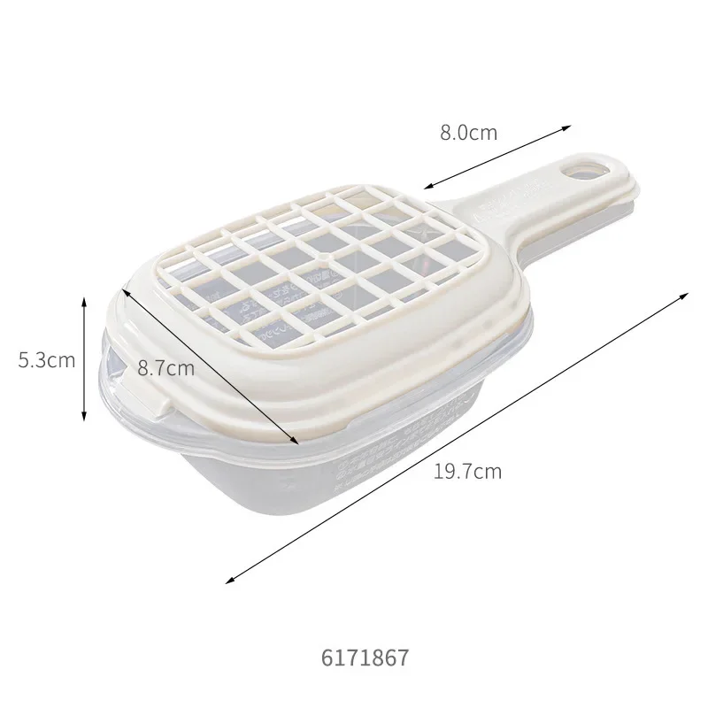 Can Be Used for Microwave Oven Heating Box Rice Cake Steamed Box Steamer Container Tofu Drain Fruit Cleaning