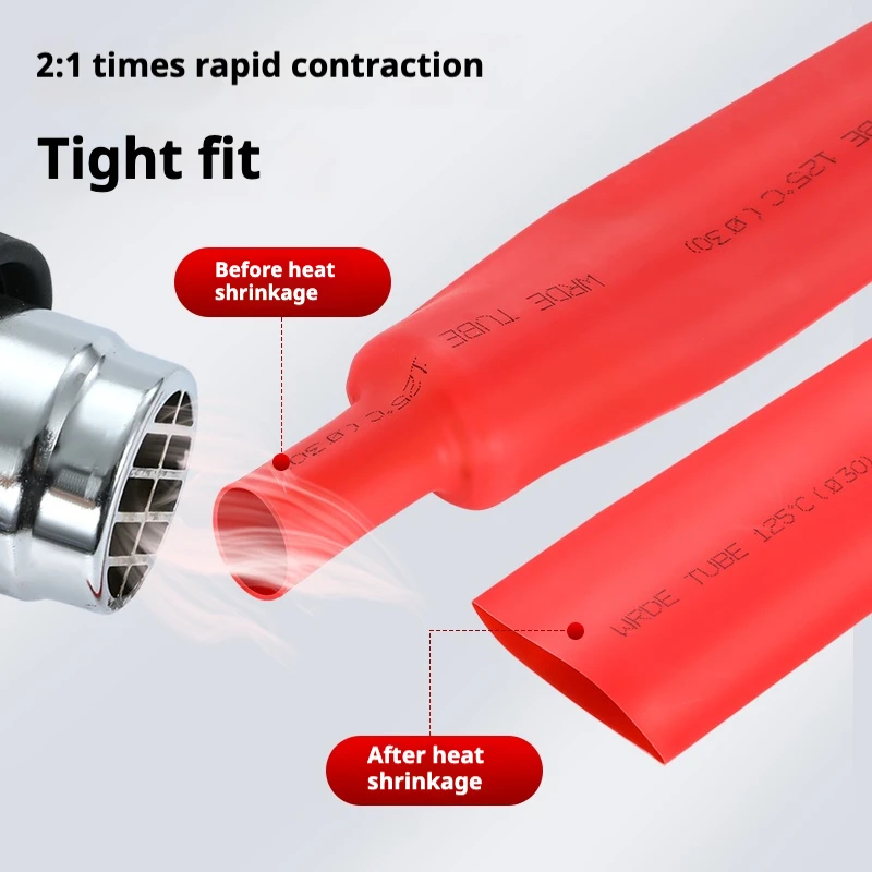 70 Tubes Thermorétractables Sans Halogène – 5 Tailles, Ratio 2:1, Antidéflagrant | Pour Isolation électrique, Bricolage, électronique - 12