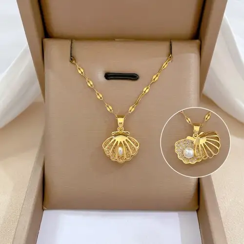Exquisite Micro Inlaid Zircon Butterfly Tassel Necklace For Women Stainless Steel Moon Butterfly Flower Clavicle Choker Jewelry - Image 13