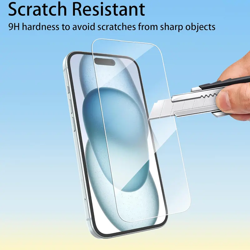 Clear Glass Film For iPhone 17 16 15 Pro Max Screen Protector For iPhone 11 12 13 14 15 Pro Tempered Glass IPhone13 Mini 16 Plus - Image 5