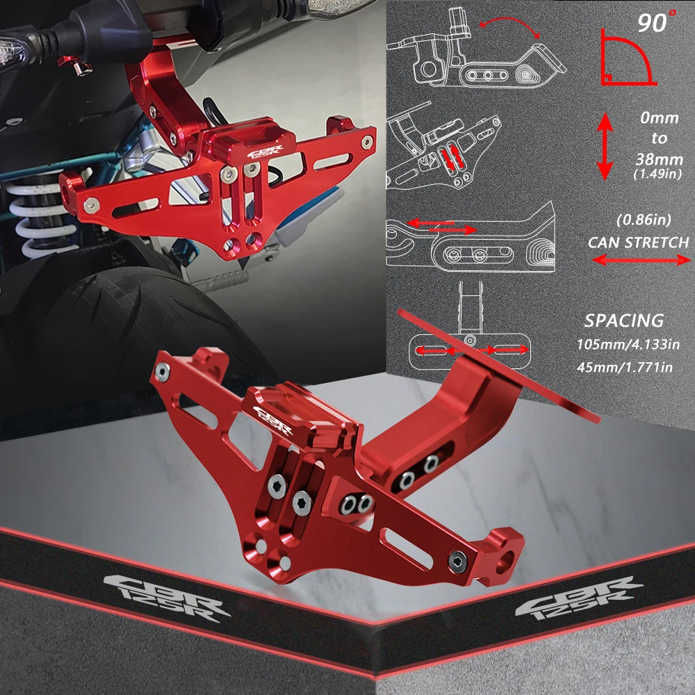 

CBR 125R для HONDA CBR125R 2004 2005 2006 2007 2008 2009 2010 задний номерной знак задняя Рамка Держатель Кронштейн светильник Тель поворота