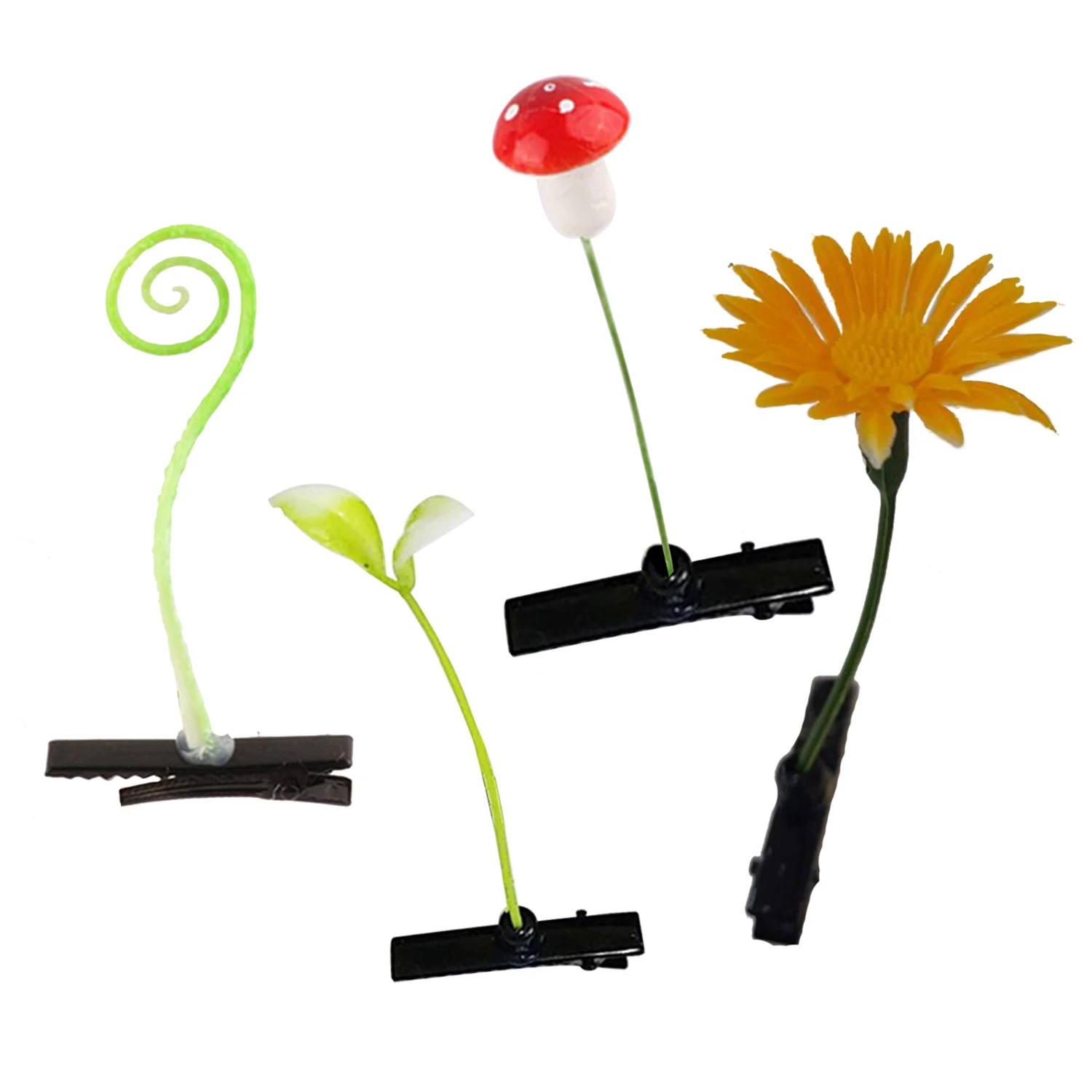 

4Pcs/Set Funny Cute Plant Grass Hairpins Creative Bean Sprout Bobby Hair Clips For Kids Girls Women Hair Styling Tool Barrette