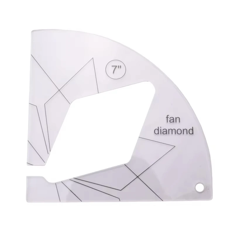 12 PCS Free-Motion Garment Ruler Set Clear Marker Acrylic Ruler and Iron-On DIY Shaped Cut-Out Sewing Template Set