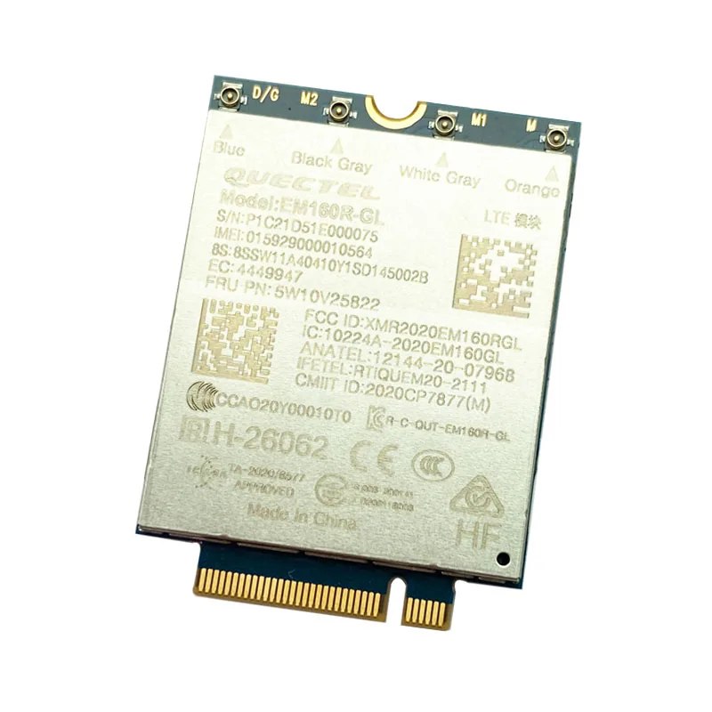 4G Module Quectel Original LTE EM160R-GL Cat16 M.2 5W10V25822 For Thinkpad FRU T14 T15 T15G P15 P17 P14S P15S Gen2 Laptop
