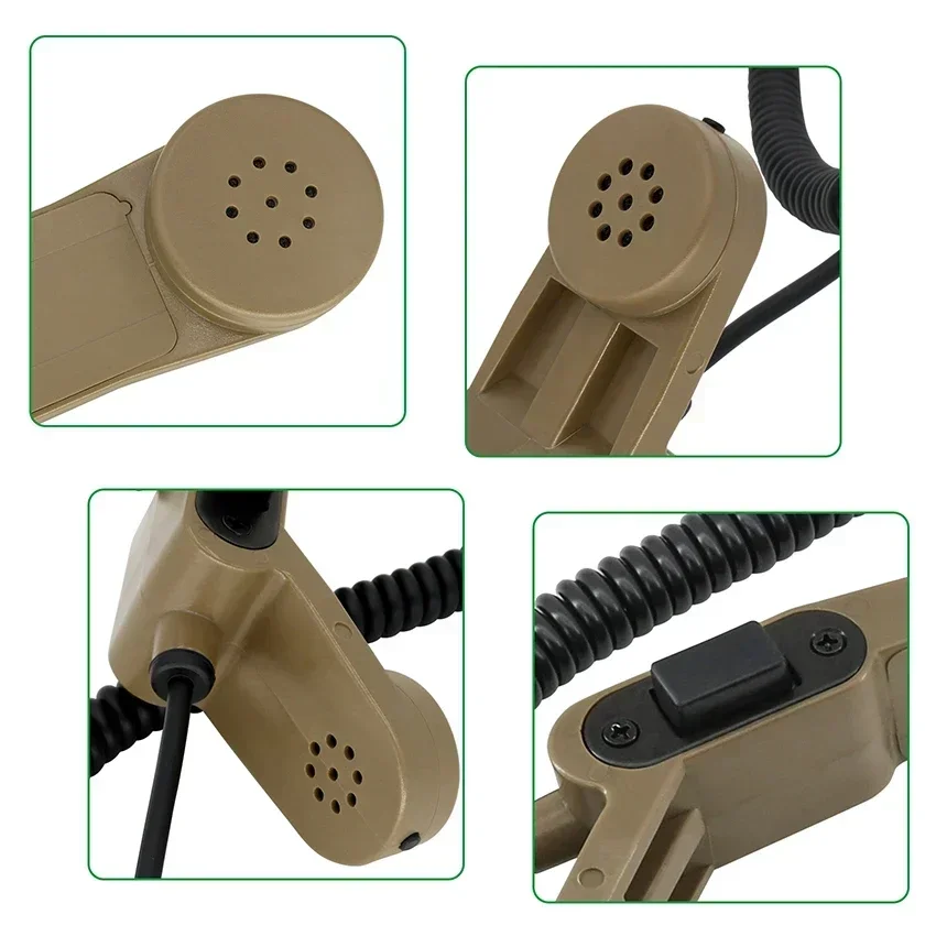 H250-PTT Handheld Phone Hand Microphone Element Communication Station Handle Mic 3.5mm Jack For Mobile Phone