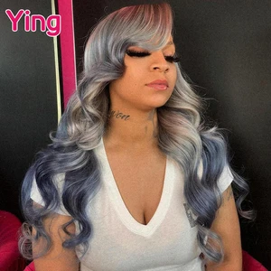 Ying Hair Golden Ink Blue 13x4 Lace Front Human Hair Wigs Brazilian Remy 613 Honey Blonde 13x6 Lace Frontal Wig Pre Plucked