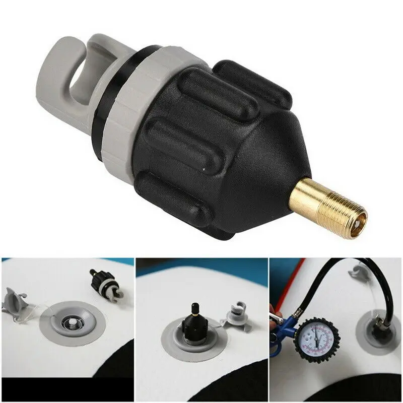 Air Valve Adaptor Inflatable Adapter Rowing Boat Durable Air Valve Adaptor Nylon Kayak Inflatable Pump Adapter for SUP Board flying art 50mm reversible single needle buckle nylon belt men s outdoor tactical durable fashion casual belt
