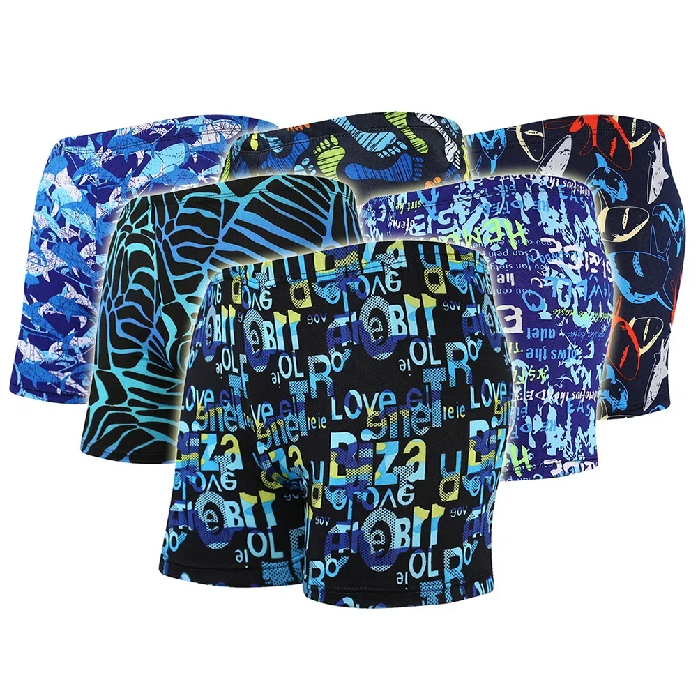 Swim Trunks Men Colorful Print Quick Dry Slim Fit For Beach Surf