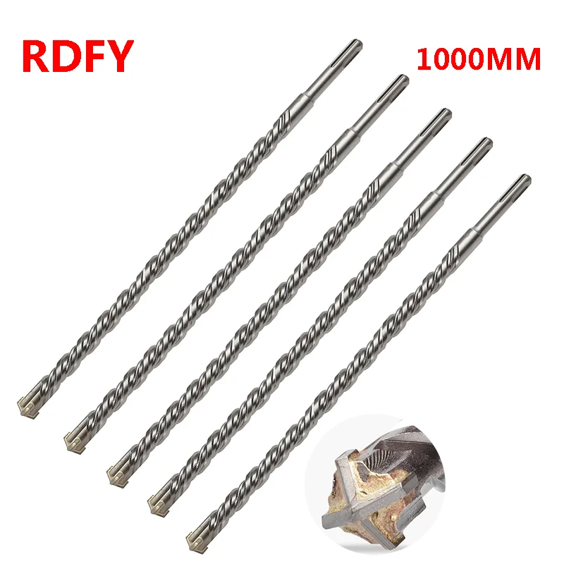 1000mm 1pcs SDS PLUS Extra long bit Extension bit Cross bit rotary