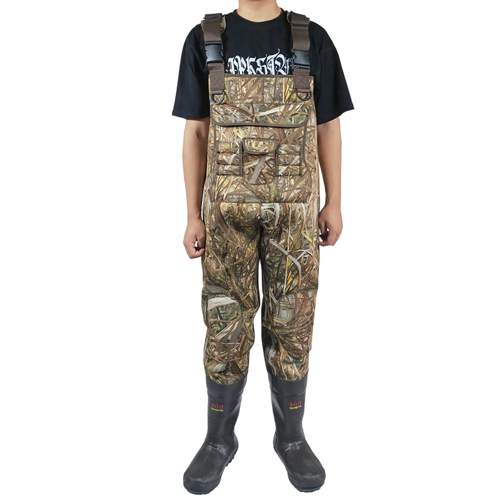 Fly Fishing Waders Neoprene Camo Hunting Waders with Hunting Boots Waterproof