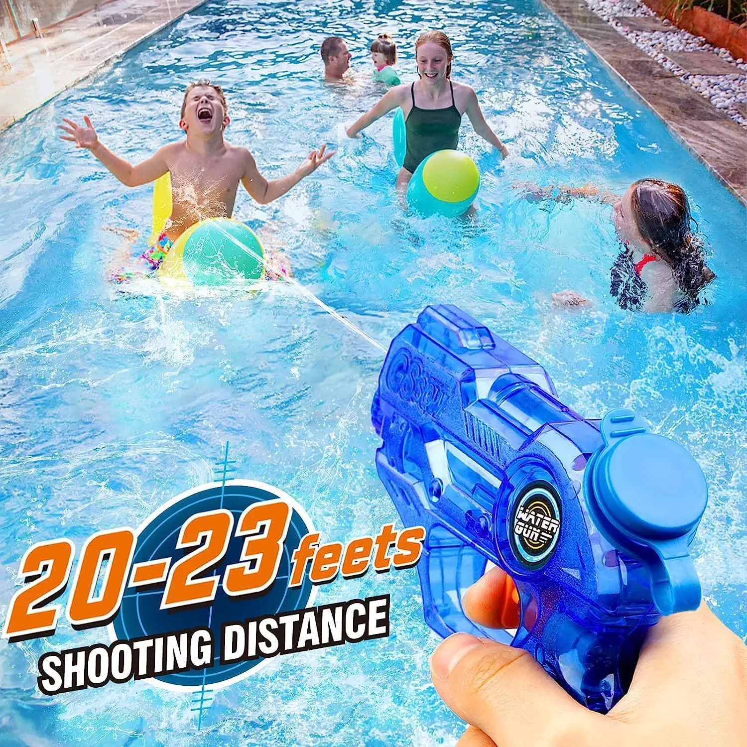Mini Water Gun for Kids Lightweight Watergun Summer Squirt Water Blaster Pool Toy for Outdoor Swimming Beach Water Fighting 4