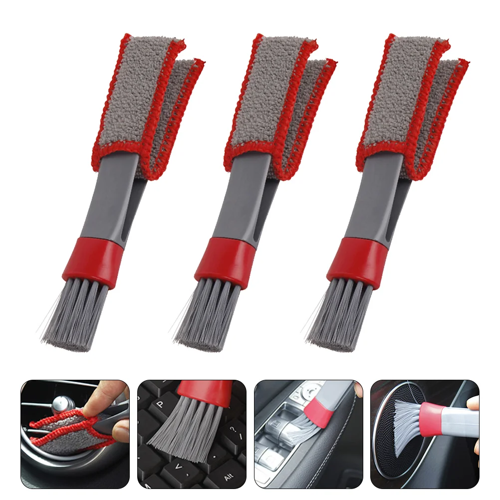 

3 PCS Clean Car Gap Brushes Mini Blind Cleaner Dust Blower for Computer Pp Cleaning Tools