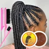 100G Hair Braiding Gel Hair Styling Waxes Brush Long Lasting Twist Strong Hold Smooth Hair Styling Anti-Frizz Edges Braid Wax 1