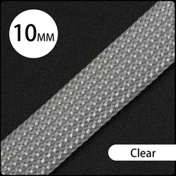 High Density Insulated PET Braid Sleeve - Custom Lengths - Premium Cable Protector Wrap - 3 Meters (Clear)
