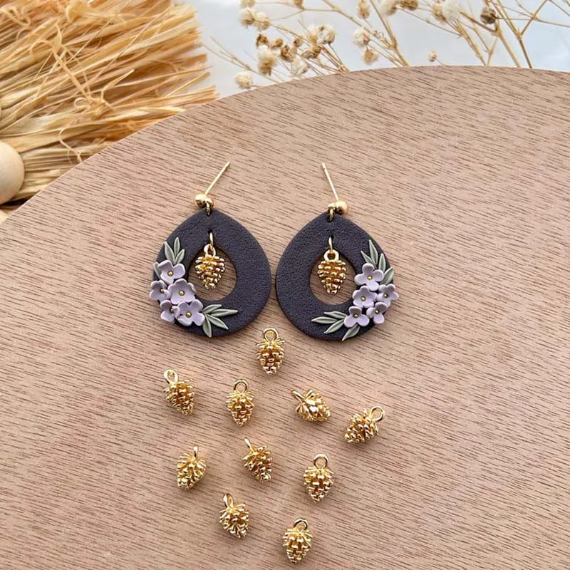 Polymer Clay Cutter Basic Donut Polymer Clay Cutters Earring Cutter Fall Autumn 14K Gold Plated Charms Polymer Clay Tools Charms polymer clay cutter