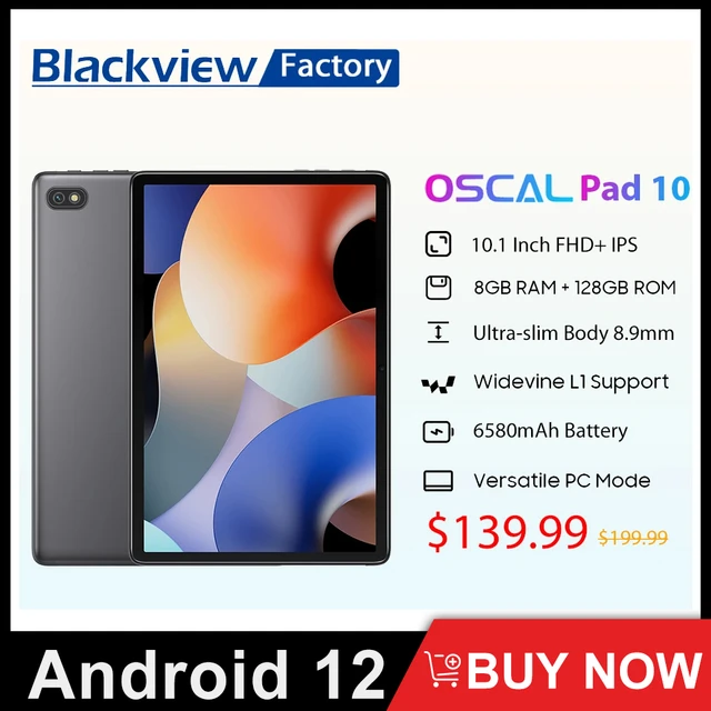 Android 12 10Inch Tablet Blackview Oscal Pad 10 14GB 128GB